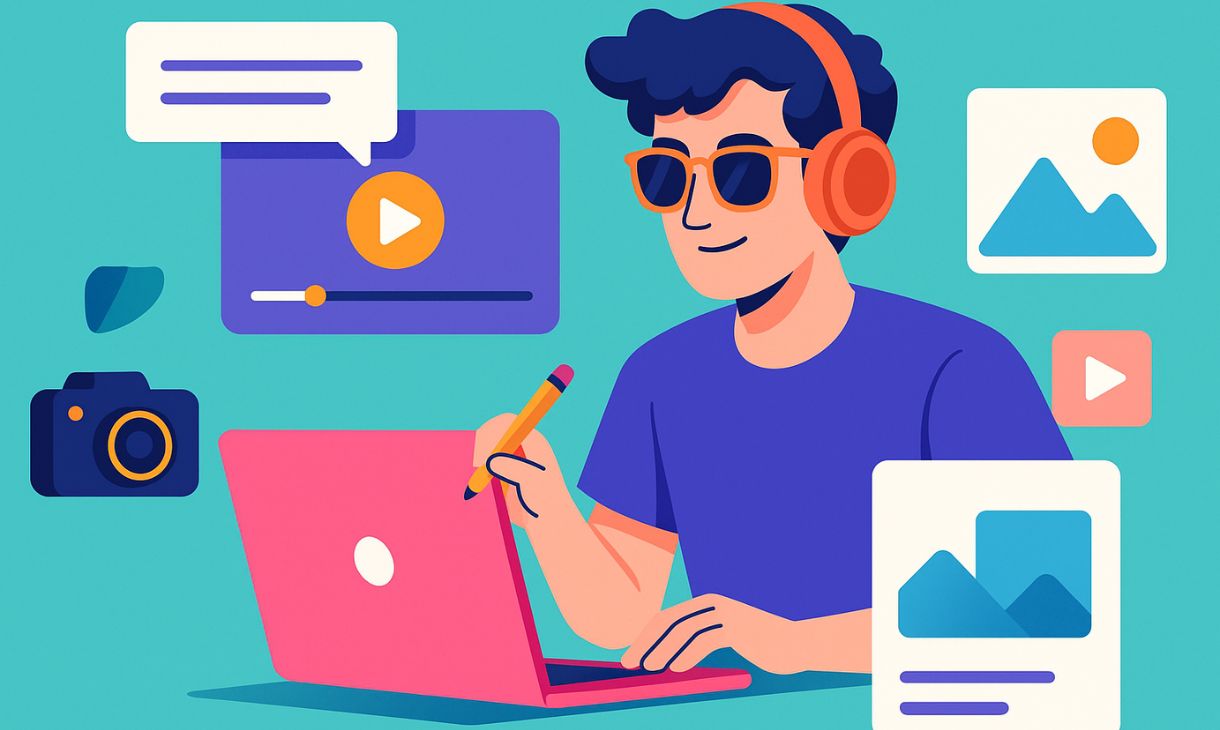 Créer des contenus texte, image ou vidéo